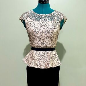 Lace peplum dress